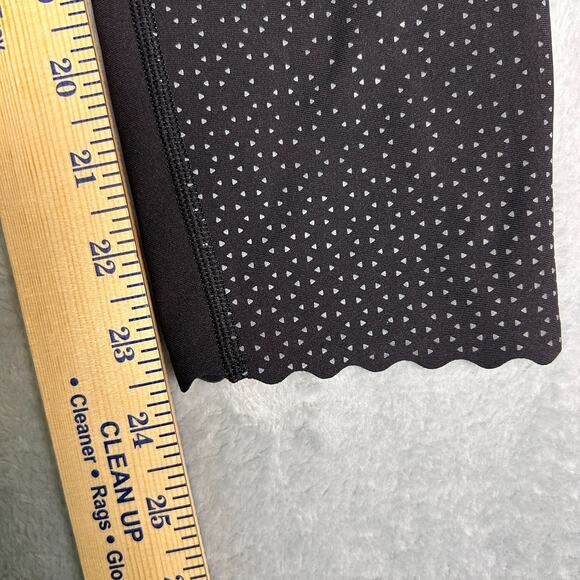 Lululemon Tight Stuff Tight II Womens 8 Black Gray Reflective Dots Scallop Hem - Picture 8 of 11